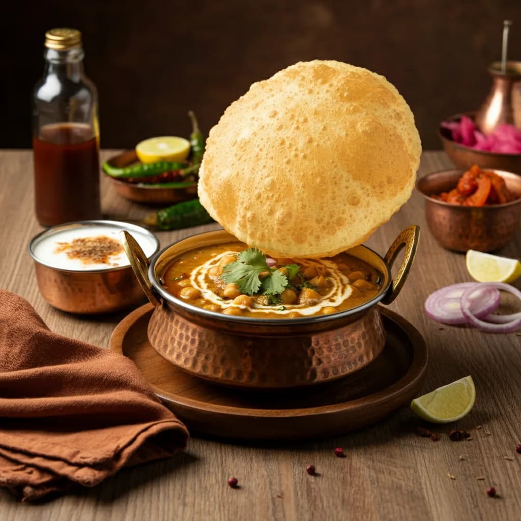 Chole Bhature מושלם: המתכון המדויק לצ'ולה עשיר ולחם שמתנפח (טכניקה לפני מזל)